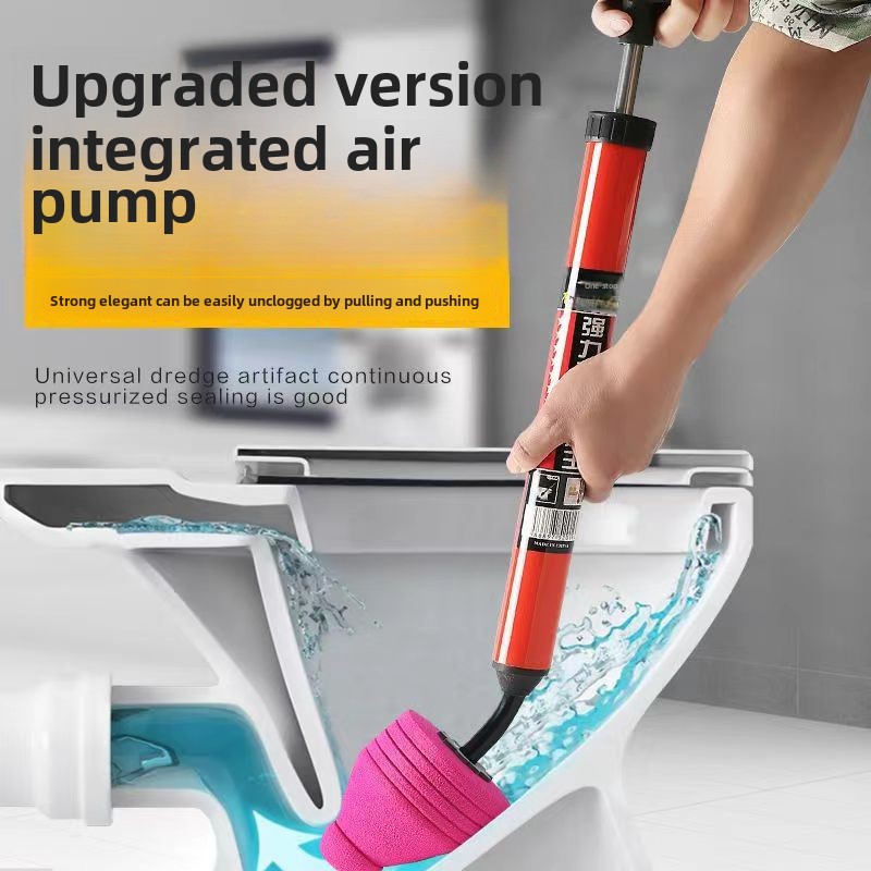 Plunger Toilet - 新しい高圧トイレブロック解除ワンショットトイレパイププランジャーシリコーンすぐにブロック解除家庭用トイレ下水道浚渫プランジャー