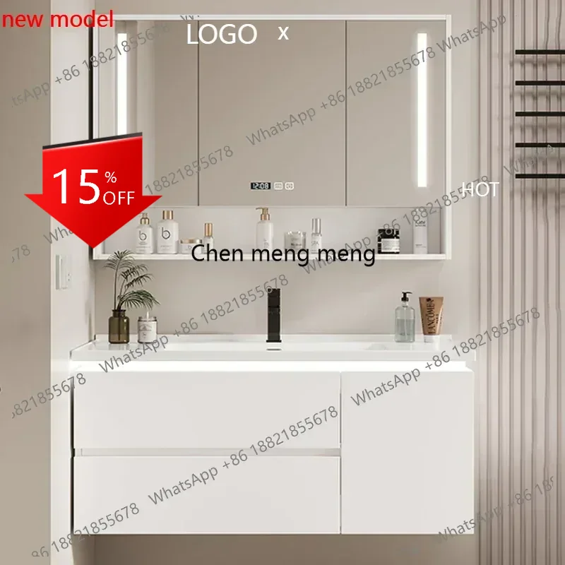 Home Bathroom Vanity Combo - Asmt49 セラミック一体型洗面台、手洗い用洗面器、洗面台収納キャビネット、収納クローゼット、家庭用家具