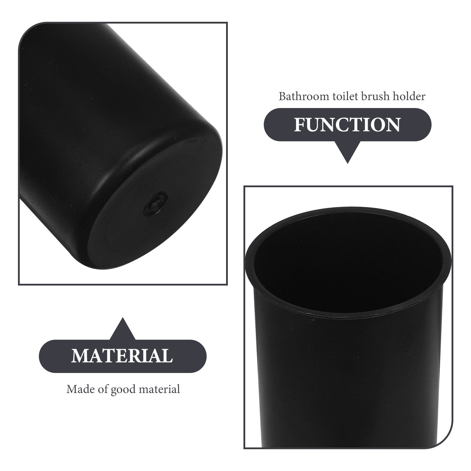 4個入り、バスルーム用カップホルダー、ブラシ収納、ブラック、 - Home Essentials Bathroom Storage のレビューと価格
