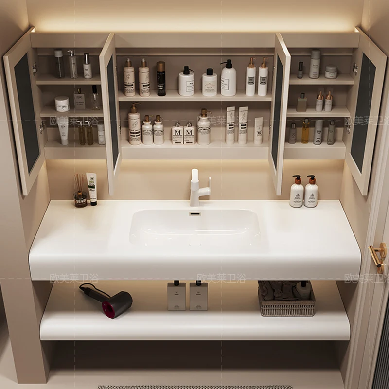 こんにちは。モダンでシンプルな洗面台キャビネット、白い収納、 - Home Bathroom Vanity Combo のレビューと価格