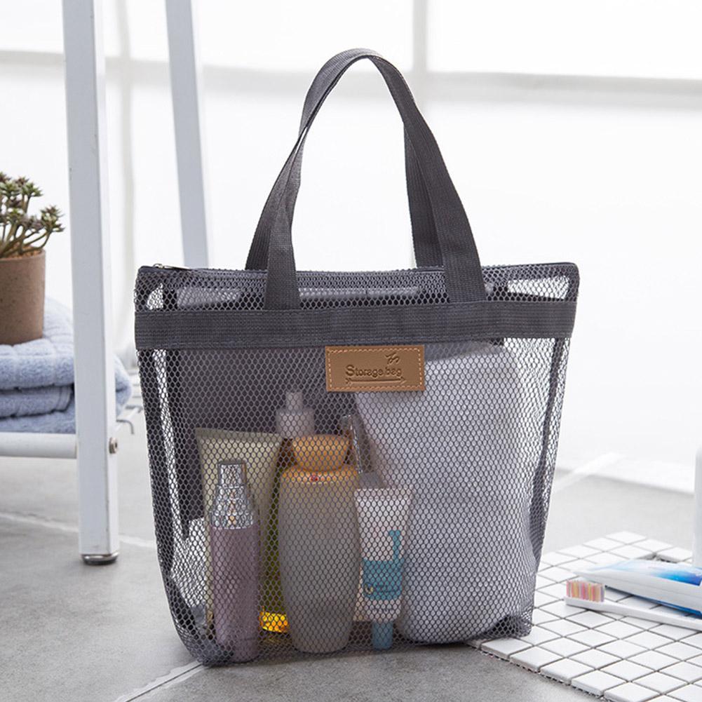 メッシュ素材の化粧品収納バッグ、ハンドバッグ、ポータブルな旅 - Home Bathroom Organizer のレビューと価格