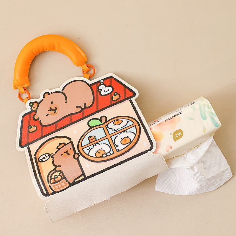 かわいいアニメ「ちいかわ」の壁掛け式ティッシュケース。穴あけ - Home Edit Bathroom Storage のレビューと価格