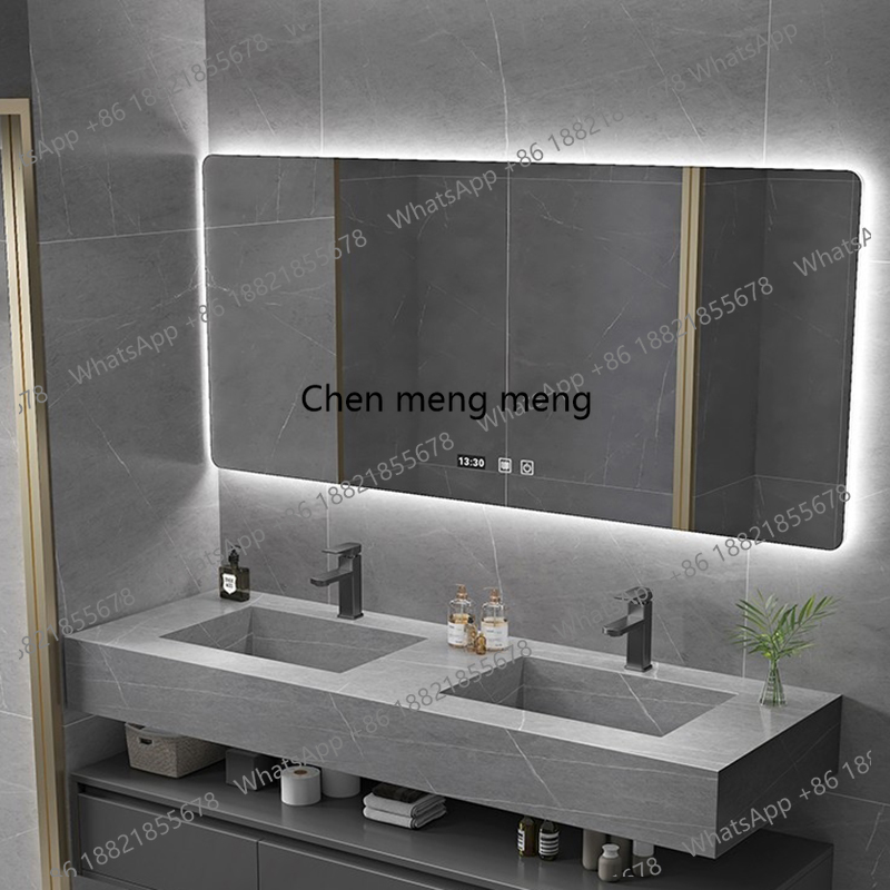 ブラック照明付き棚付きバスルームキャビネットオーガナイザー高 - Home Bathroom Vanity Combo のレビューと価格