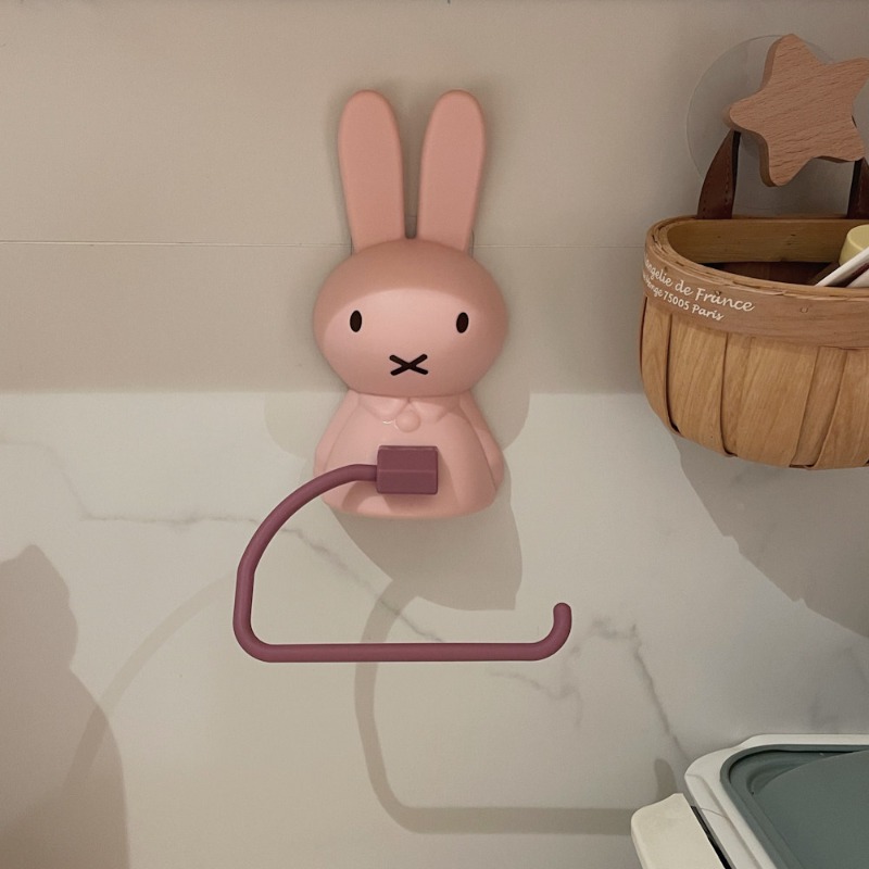 かわいいミッフィートイレットペーパーラック、穴あけ不要、粘着 - Home Edit Bathroom Storage のレビューと価格