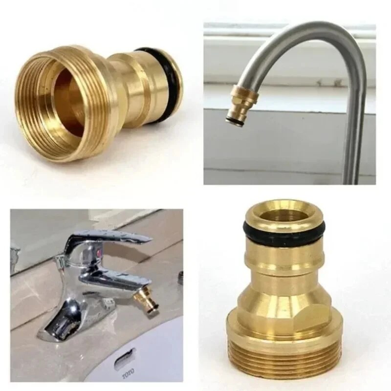 1/2/5 個ユニバーサルタップキッチンアダプタ真鍮蛇口散水 - Basin Mixer Tap のレビューと価格