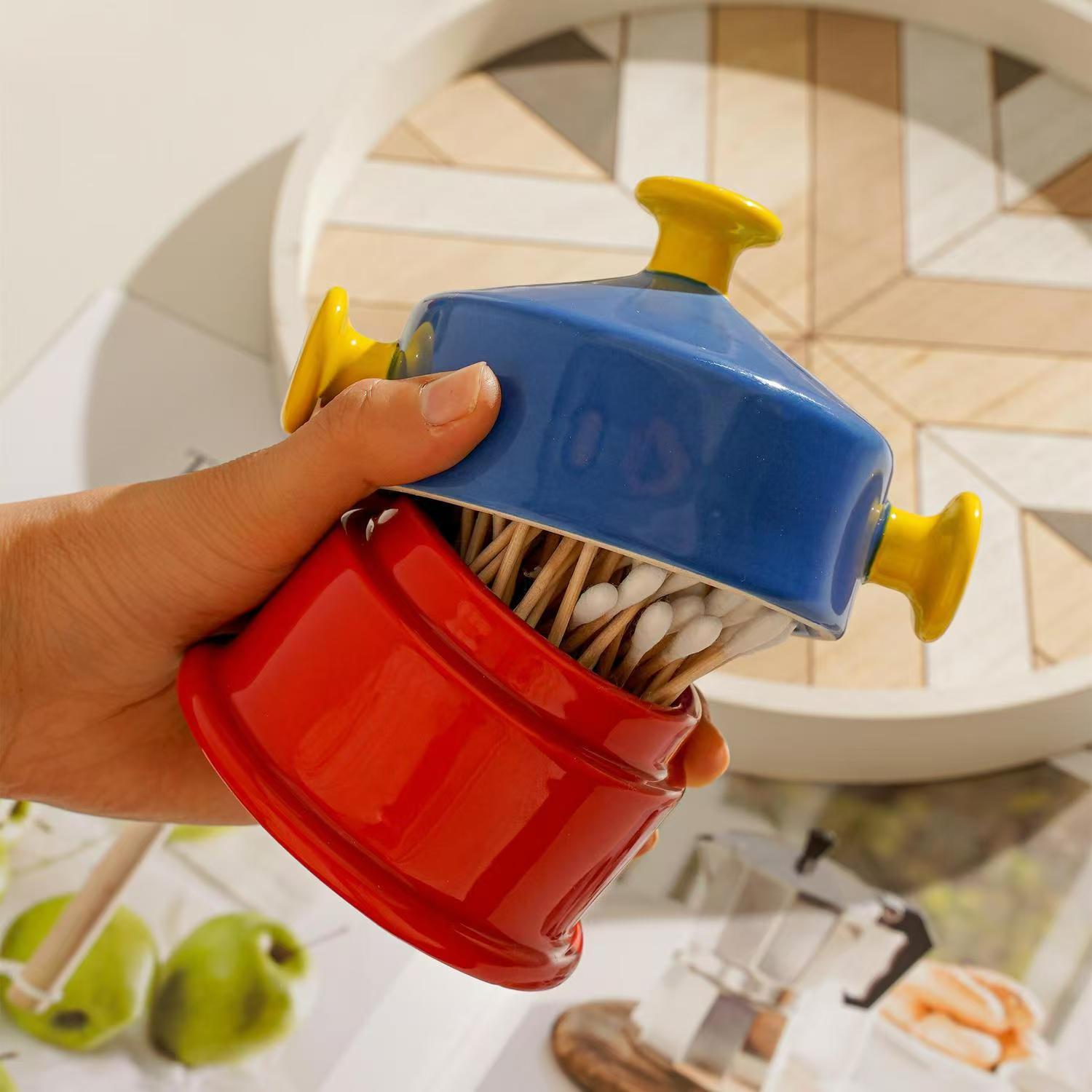 ドーパミンセラミック製のつまようじ立て - 家庭用装飾品、小 - Home Bathroom Organizer のレビューと価格